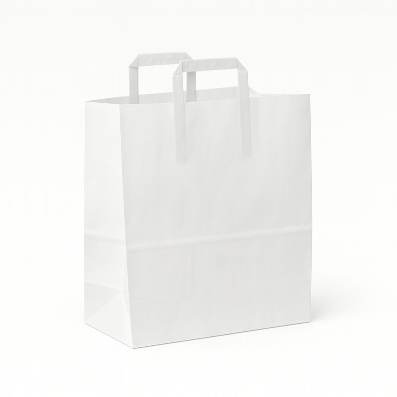 SAC KRAFT BLANC 75G - 22X10X29 ( CT DE 250 )