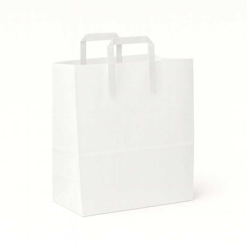 SAC KRAFT BLANC 75G - 26X14X32 ( CT DE 250 )