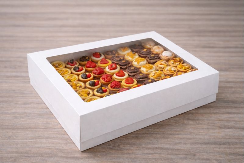 BOITE PATISSIERE 300G AV.F 42X32X8 PQT DE 25