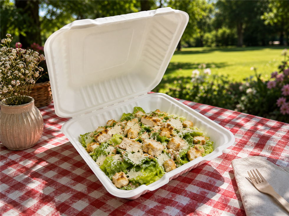 BAGASSE CARRE 1100ML 203X220X76MM X50PCS