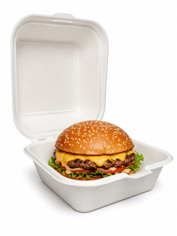 BAGASSE BURGER 450ML - 155X155X77MM X500 - CT