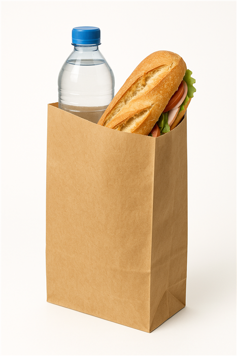 SAC SOUFFLET BRUN 29X40X8 ( CT DE 1000 )