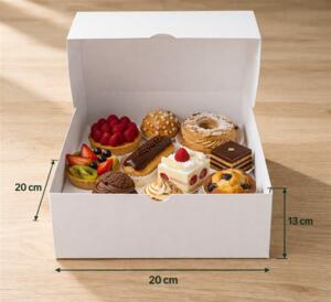 Boite patissière SS FEN. 20x20x13 (PQT de 50)