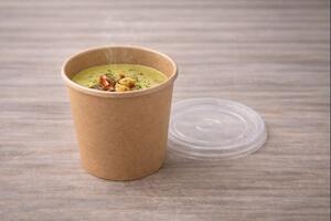 GOBELET BRUN 12OZ + COUV PP ( CT DE 500 )