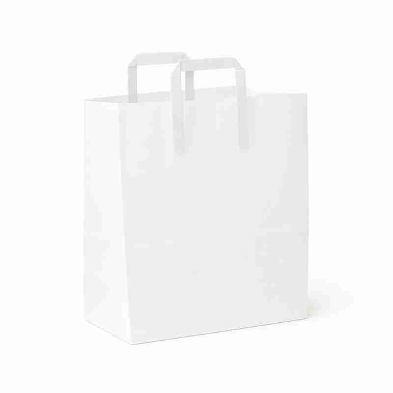 SAC KRAFT BLANC 75G - 26X14X32 ( CT DE 250 )