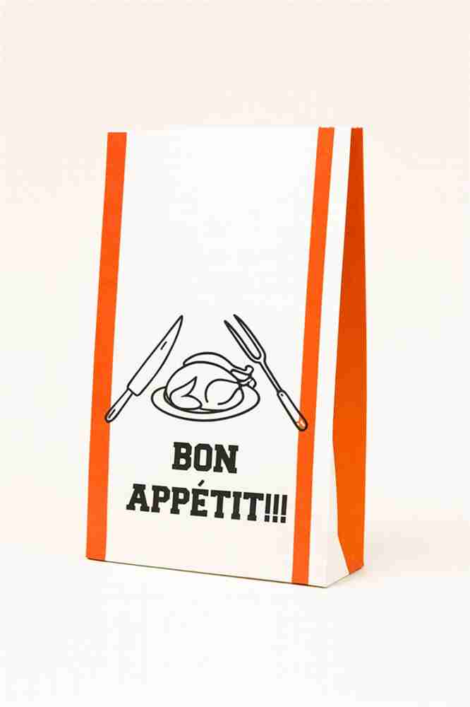 SAC FRITURE  70G BRUN 18X6.5X35 PQT DE 50