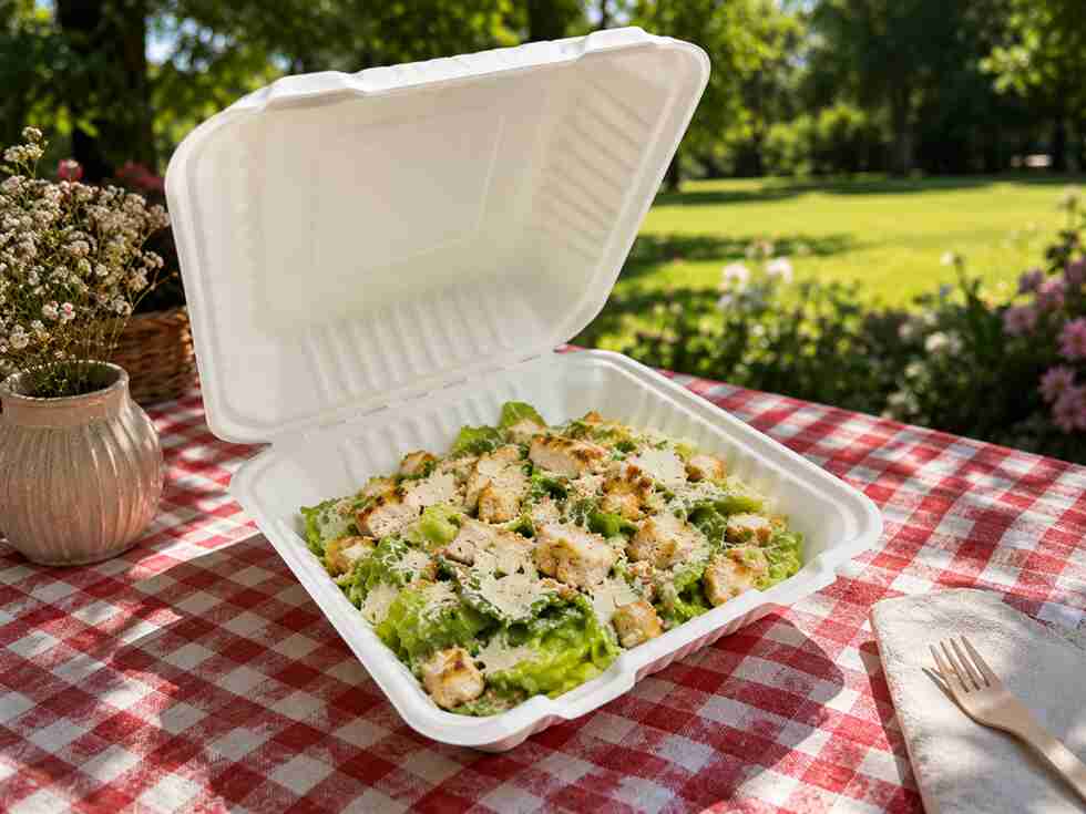 BAGASSE CARRE 1100ML 203X220X76MM X50PCS